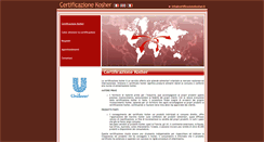 Desktop Screenshot of certificazionekosher.it