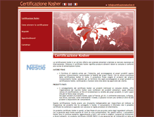 Tablet Screenshot of certificazionekosher.it